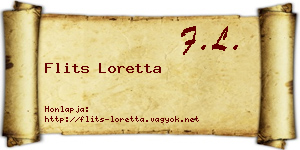 Flits Loretta névjegykártya